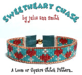 SWEETHEART CHASE Square Stitch or Loom Bracelet Pattern