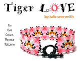 TIGER LOVE Bracelet Pattern and Brick Stitch Earring Pattern