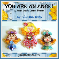 YOU ARE AN ANGEL Brick Stitch Charms Pattern